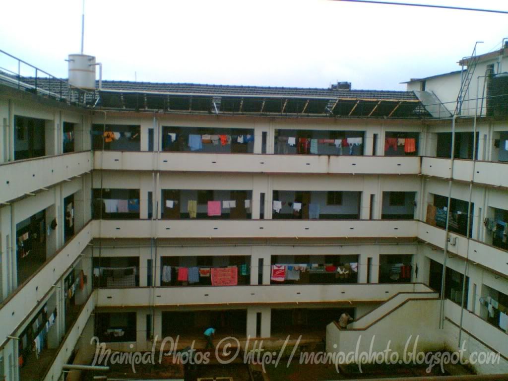 Manipal Institute of Technology Hostel Photo; Boys underwear hung out to dry