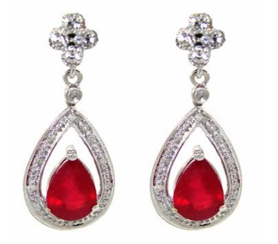Ruby Drop Earrings on Item Will Come With Appraisal Inside The Package