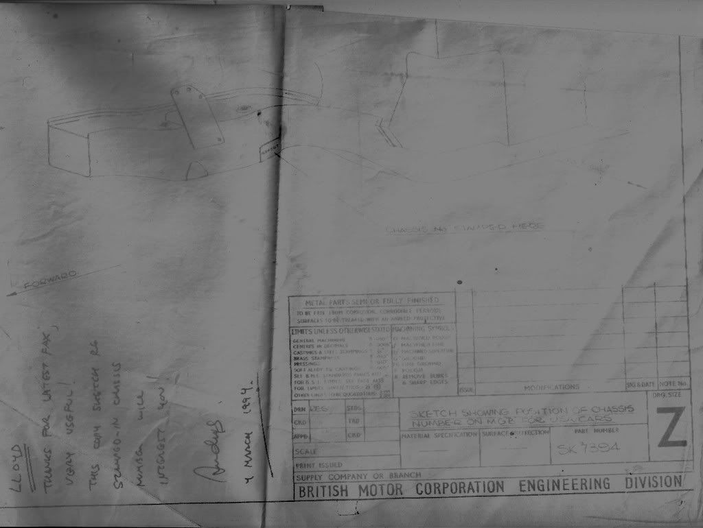 CHASSIS NUMBER stamped on frame MGB & GT Forum The MG Experience