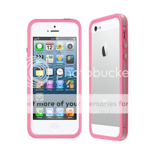 iPhone 5 Bumper Silikon Hülle TPU Tasche Cover Case Etui pink rosa