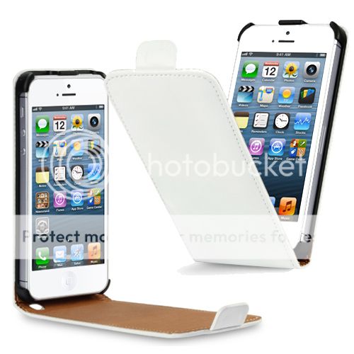 iPhone 5 5G Leder Tasche Case Hülle Cover Schale Etui schwarz weiß