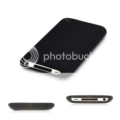 iPod Touch 4 4G Silikon Tasche Hülle Case Cover Etui Case schwarz